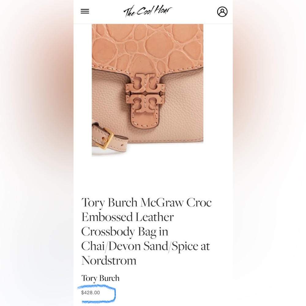 Tory Burch MCGRAW EMBOSSED CROSS-BODY